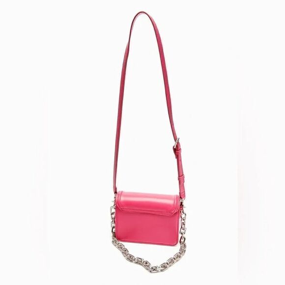 ZARA CROSSBODY BAG WITH METAL TRIM BARBIECORE - Picture 8 of 10